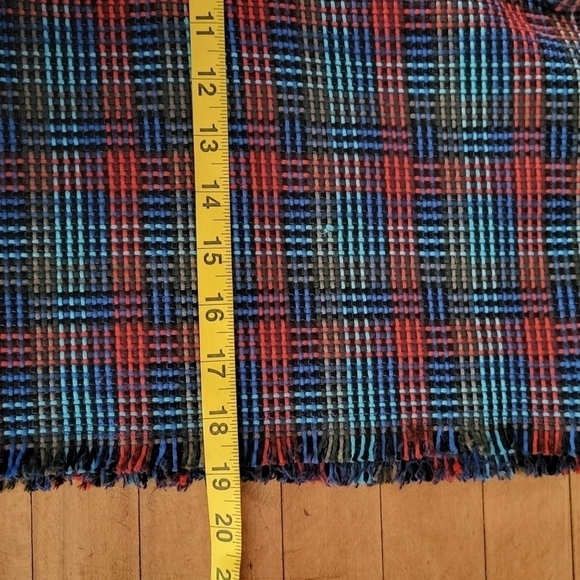 Boden Plaid Fringe Woven Mini Skirt Size 14 - Picture 9 of 9